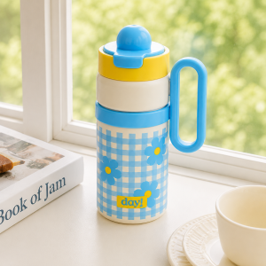 Cốc giữ nhiệt 900ml có quai xách kèm ống hút - ZIMORY