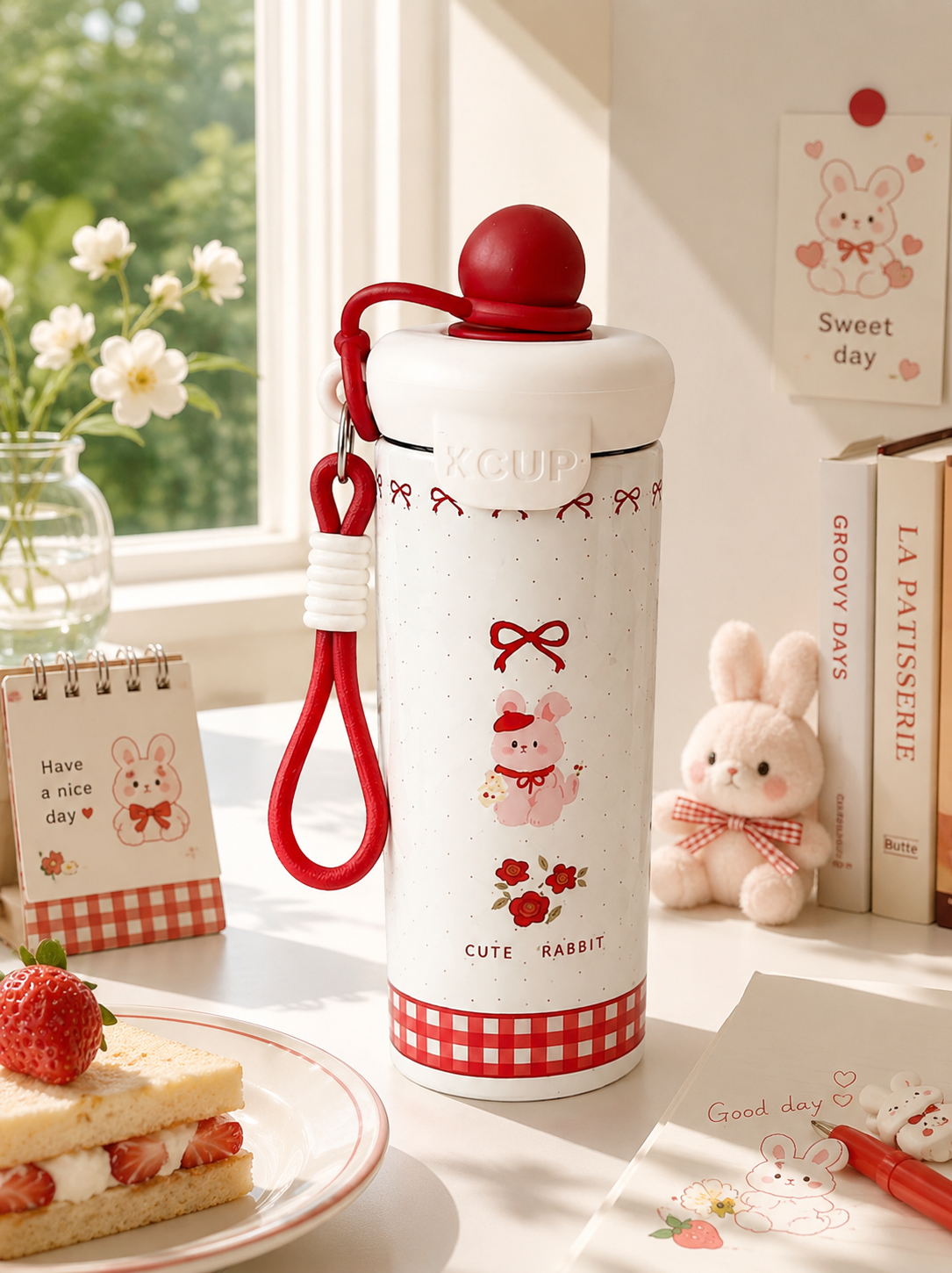 Bình giữ nhiệt 650ml họa tiết dễ thương inox 316 - ZIMORY