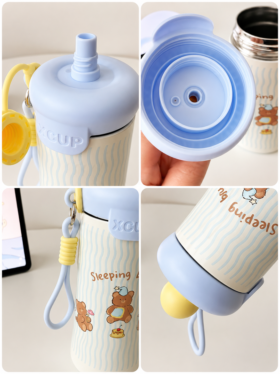 Bình giữ nhiệt 650ml họa tiết dễ thương inox 316 - ZIMORY