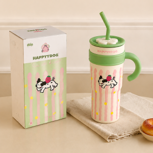 Cốc giữ nhiệt happy 1200ml hoạt tiết hoạt hình - ZIMORY