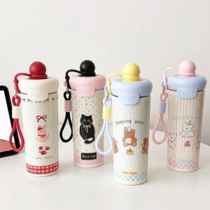 Bình giữ nhiệt 650ml họa tiết dễ thương inox 316 - ZIMORY