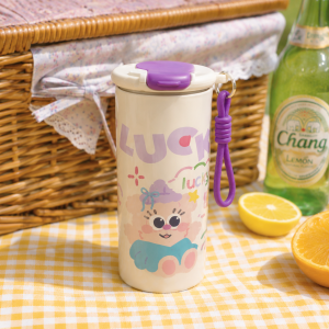 Cốc Giữ Nhiệt 600ml Giữ Nóng Lạnh Có Quai Xách Dễ Thương