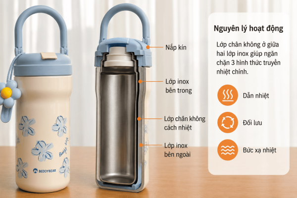 Cấu tạo và nguyên lý bình giữ nhiệt
