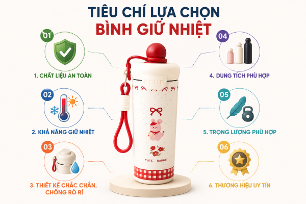các tiêu chí lựa chọn bình giữ nhiệt