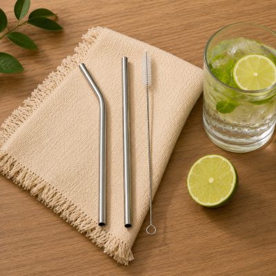 bộ ống hút inox kèm cọ rửa bình