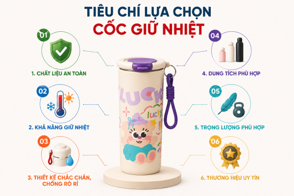 tiêu chí lựa chọn cốc giữ nhiệt