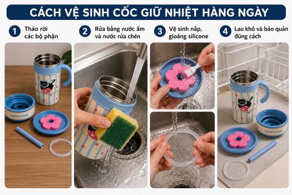 cách vệ sinh cốc giữ nhiệt hằng ngày