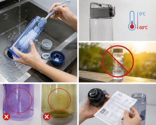 Một số lưu ý giúp bình nước nhựa bền và an toàn hơn