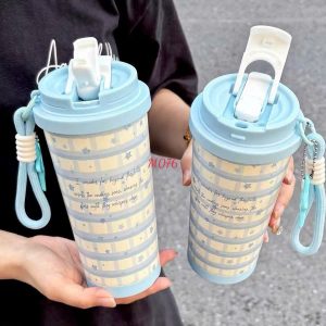 Cốc giữ nhiệt cute 550ml nắp bật chống tràn - ZIMORY