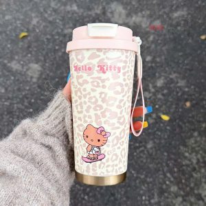 Cốc giữ nhiệt cute 550ml nắp bật chống tràn - ZIMORY