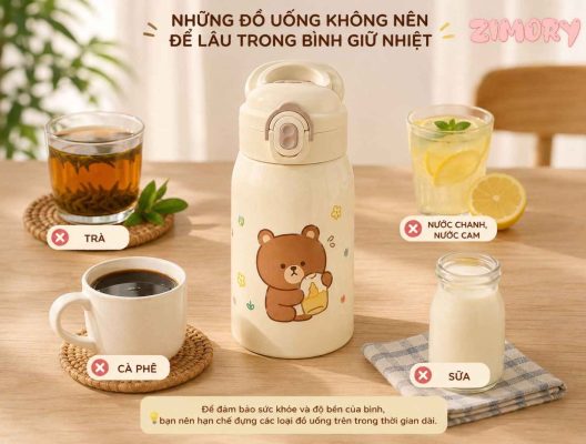 Những loại đồ uống không nên để lâu trong bình giữ nhiệt